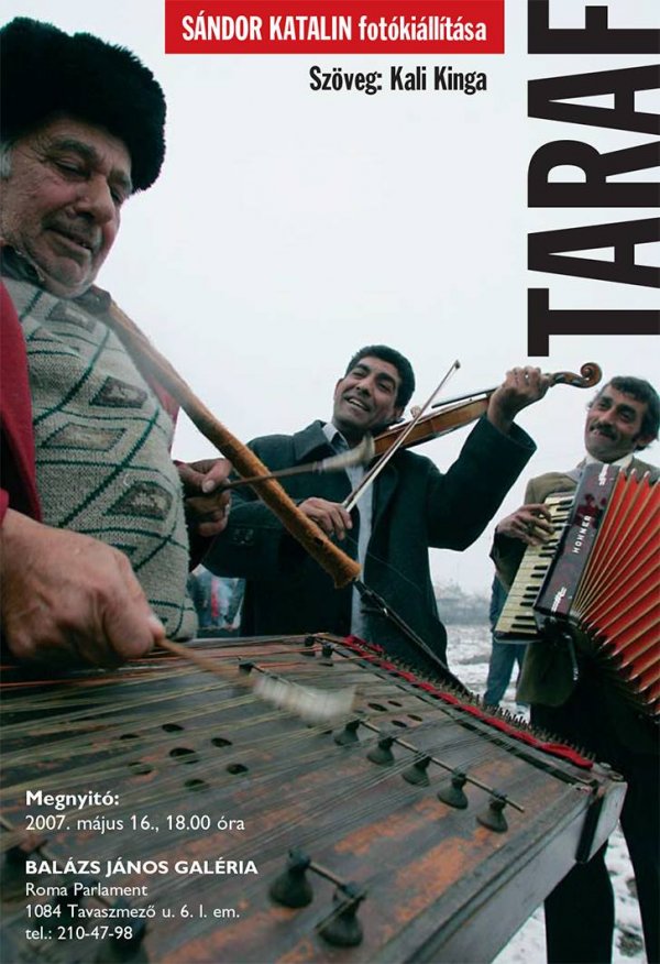 Taraf - a fotókiállítás plakátja (grafika: Baráth Áron)